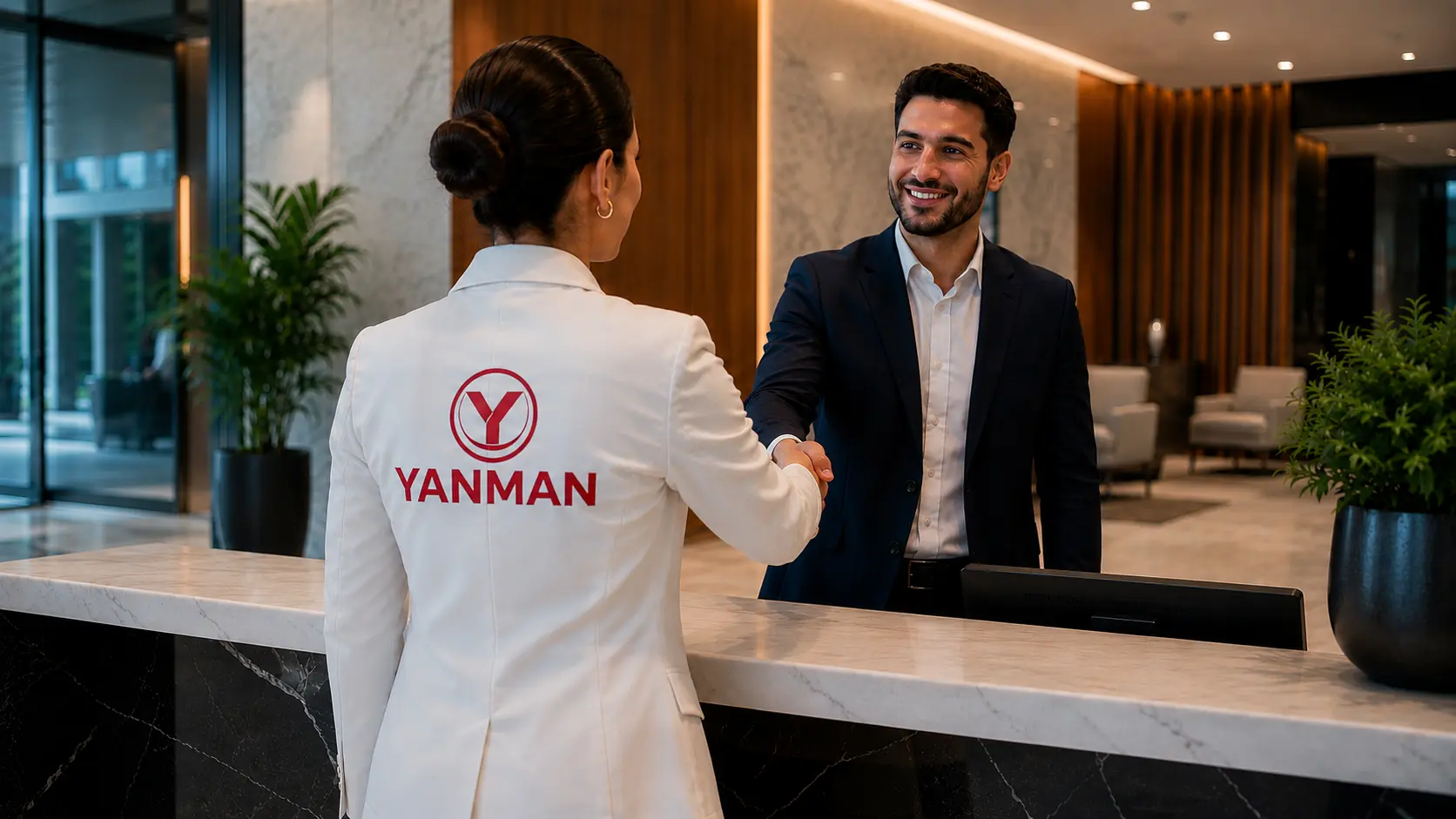 Illustration — accueil et services aux entreprises - YANMAN